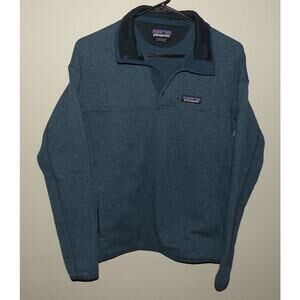 Patagonia Worn Wear Women's Medium Quarter Snap Fleece Jacket Blue
